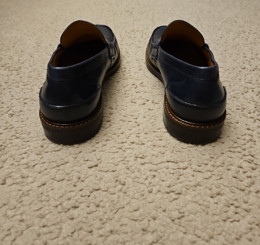 Cole Haan Navy Loafers | Bedford Penny Loafers - Picture 4 of 6